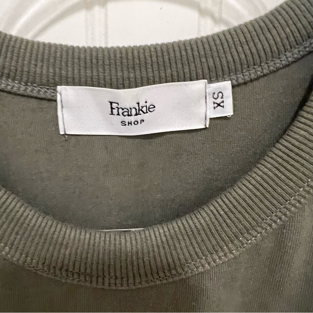 Frankie Shop Womens Tina Padded Sleeveless Olive Tank Dress - Picture 3 of 6